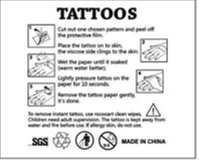 Flip Flop Temporary Tattoos (50 Pack)